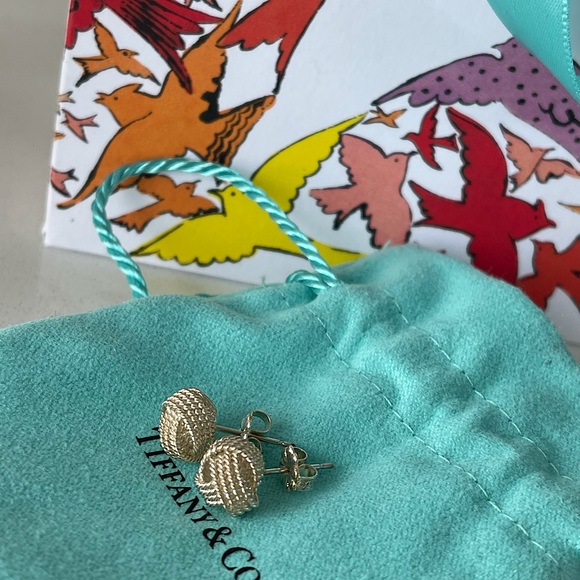 Tiffany Knot Silver Earrings - Picture 1 of 2